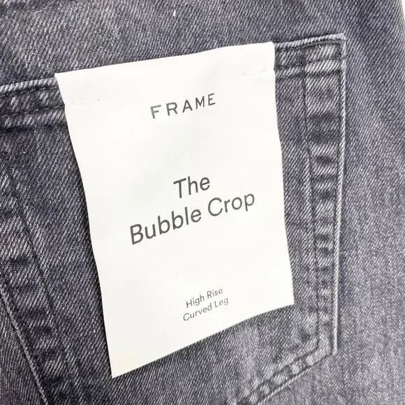 Frame Denim The Bubble Crop Jeans In Limitless Raw Fray 27 NWT - Picture 9 of 11